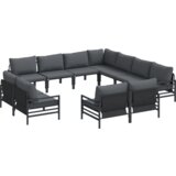 vidaXL Sjedeća garnitura za vrt 11 pcs Antracit Čelik | shoptok.hr