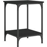 Maison Chic Klubska mizica - kavna mizica - Nizka mizica črna 40x40x55 cm inženirski les, (21755088) | Shoptok.si