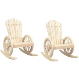  Stolice za ljuljanje Adirondack 2 kom od masivne jelovine | shoptok.hr