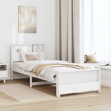  Krevetna konstrukcija Bijelo 90 x 190 cm Masivna borovina | shoptok.hr