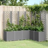  Vrtna sadilica s rešetkom svjetlosiva 160 x 120 x 140 cm PP | shoptok.hr