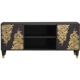 TV ormar s policom Crna 105 x 33 x 46 cm Čvrsto drvo manga | Eponuda.com