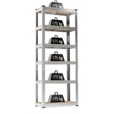  Polica s 6 razina 222 x 110 x 50 cm (nosivost 1050 kg) - siva | shoptok.hr
