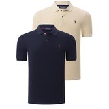 Dewberry DUO SET T8561 MENS TSHIRT-LACQUERED-BEIGE Cene