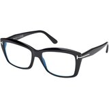 Tom Ford Ženski okvir za dioptrijske naočare Blue Block 0FT6065-B 155, Crni | Eponuda.com