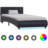  Okvir za krevet od umjetne kože s LED svjetlom crni 100x200 cm Cijene