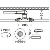 BRILONER 8315-018 - LED ugradno svetlo za kupatilo 1xGU10/5W/230V IP23 | Eponuda.com