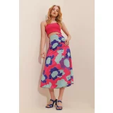 Trend Alaçatı Stili Skirt - Pink - Midi