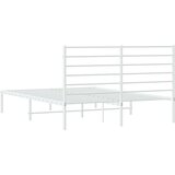 Metalni okvir za krevet s uzglavljem bijeli 160x200 cm | shoptok.hr