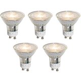 LUEDD Set van 5 GU10 50mm dimbare LED lampen helder 4.5W 365 lm 2700K | Shoptok.si
