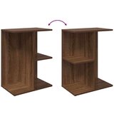 vidaXL Nočna mizica rjavi hrast 46,5x29x61 cm inženirski les | Shoptok.si