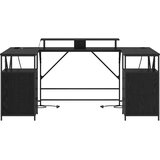  Stol s policom Crni hrast 182 x 101 x 87,5 cm Konstruirano drvo | shoptok.hr