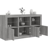vidaXL Komoda z LED lučkami siva sonoma 123x37x67 cm Cene