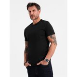 Ombre Classic BASIC men's cotton T-shirt - black | Shoptok.si