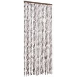  Zastor protiv insekata smeđe-sivi i bijeli 90 x 220 cm šenil | shoptok.hr