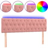 Maison Chic led posteljno vzglavje - vzglavna omarica - nočna omarica roza 144x7x78/88 cm žamet, (21707208) Cene