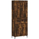  Visoka komoda dimljeni hrast 69,5x34x180 cm konstruiranog drva | shoptok.hr