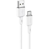 Acefast kabel USB A na Type C 3A C2-04 silikonski 120 cm bijeli | shoptok.hr