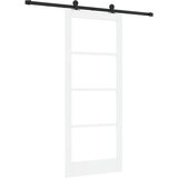  Klizna vrata ORKDAL 83 x 202 cm Masivna borovina i staklo | shoptok.hr