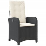  7-dijelni vrtni blagovaonski set s jastucima crni od poliratana Crna 150 cm table length | shoptok.hr