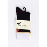 AC&Co / Altınyıldız Classics Men's Black and White Patterned 2-Pack Socket Socks Cene