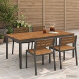  Stol za večeru u vrtu Prirodna i kava 196 x 100 5 x 75 cm - Prirodno kava 196 x 100 5 x 75 cm Cijene