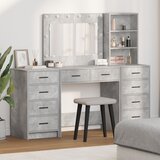 vidaXL Set od 3 Beton siva Konstruirano drvo Srednji Visoki ormarić Cijene