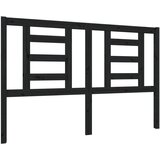 vidaXL Posteljno vzglavje črno 146x4x100 cm trdna borovina, (20646139) | Shoptok.si