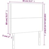  LED uzglavlje tamnosivo 80x5x118/128 cm baršunasto | shoptok.hr