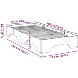  posteljni okvir brez vzmetnice ga je mogoče zlagati 75x190 cm, (21791697) | Shoptok.si