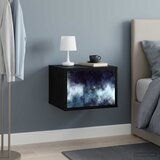  Wall-mounted noćni ormarić RAALTE Crni hrast 36 x 33 x 25 cm | shoptok.hr