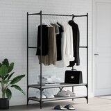  The Living Store Stojalo za oblačila s policami siva sonoma inženirski les - Stojalo Za Oblačila, (21484467) Cene