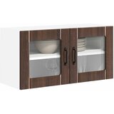  Zidni stakleni ormarić Lucca Smeđi hrast 80 x 31 x 40 cm | shoptok.hr