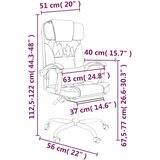  Uredski naslonjač od umjetne kože krem - Krema 1 bez funkcije masaže | shoptok.hr