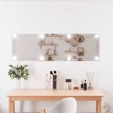  Zidno ogledalo s LED svjetlima 30 x 100 cm stakleno pravokutno | Shoptok.si