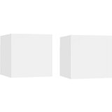 Furnova Nočne omarice 2 kosa bele 30,5x30x30 cm iverna plošča, (21925771) Cene