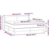  Box spring postelja z vzmetnico svetlo siva 180x200 cm blago, (20790594) | Shoptok.si