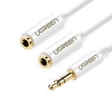 Ugreen AUX audio splitter 3,5 mm jack kabel AV123, 25 cm (bel), (20627781) Cene