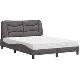  Krevet s madracem Hvar sivi 140x200 cm od umjetne kože | shoptok.hr