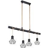 Globo viseča svetilka priska (4 x 60 w, črne barve, višina: 120 cm) | Shoptok.si