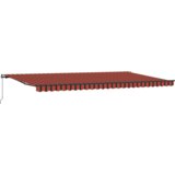 vidaXL Ročna zložljiva tenda oranžna in rjava 600x300 cm | Shoptok.si