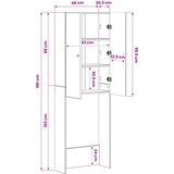  Kabinetska WC BREDA Dimljeni hrast 66 x 25,5 x 190 cm | shoptok.hr
