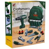  Dječji set alata s aku bušilicom i ruksakom Craft - zelena | shoptok.hr