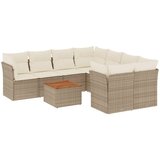  9-dijelni set vrtnih sofa s jastucima bež od poliratana | shoptok.hr