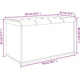  Klupa za odlaganje bijela 82x42x45 cm inženjerski drvo | shoptok.hr