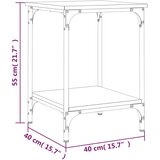  Stolić za kavu smeđa boja hrasta 40x40x55 cm konstruirano drvo | shoptok.hr