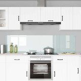 vidaXL Zaščita za kuhinjo Bela 100 x 50 x 0,8 cm kaljeno steklo | Shoptok.si