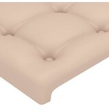 vidaXL LED posteljno vzglavje kapučino 83x16x78/88 cm umetno usnje | Shoptok.si
