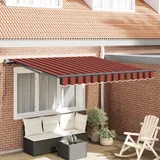 Ročna zložljiva tenda v oranžni in rjavi, 300x250 cm, (22146064)