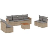  9-dijelni set vrtnih sofa s jastucima bež od poliratana | shoptok.hr